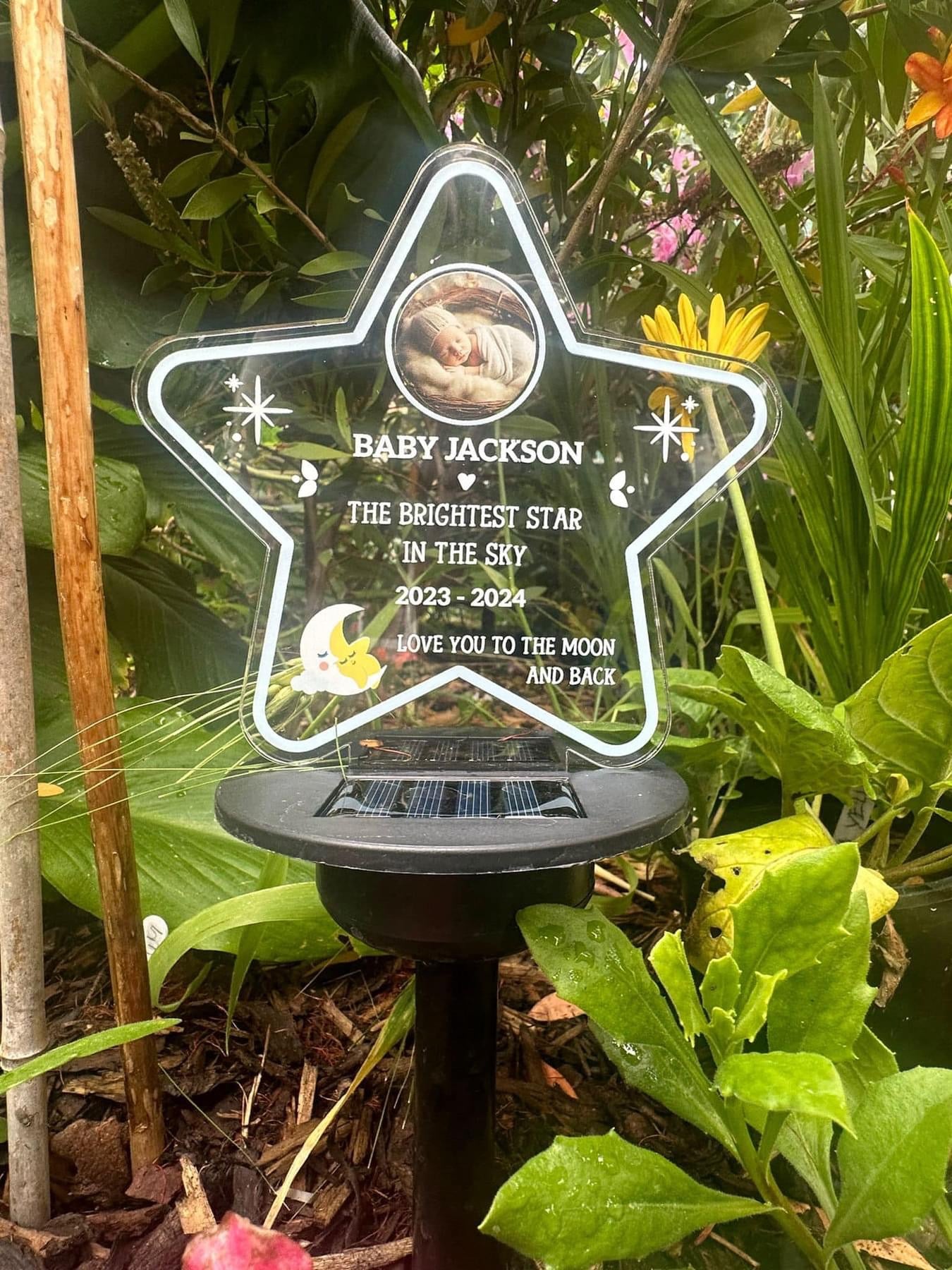 Memorial "Brightest Star in the Sky" Garden Solar Led Light