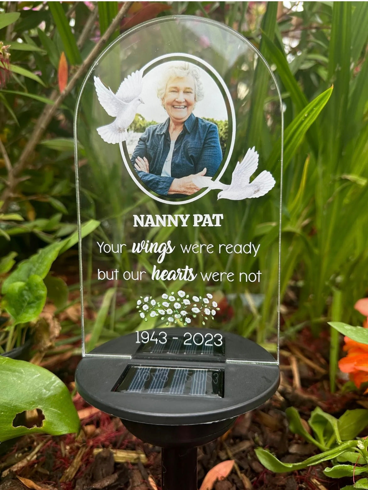 Memorial "Your Wings Were Ready" Garden Solar Led Light
