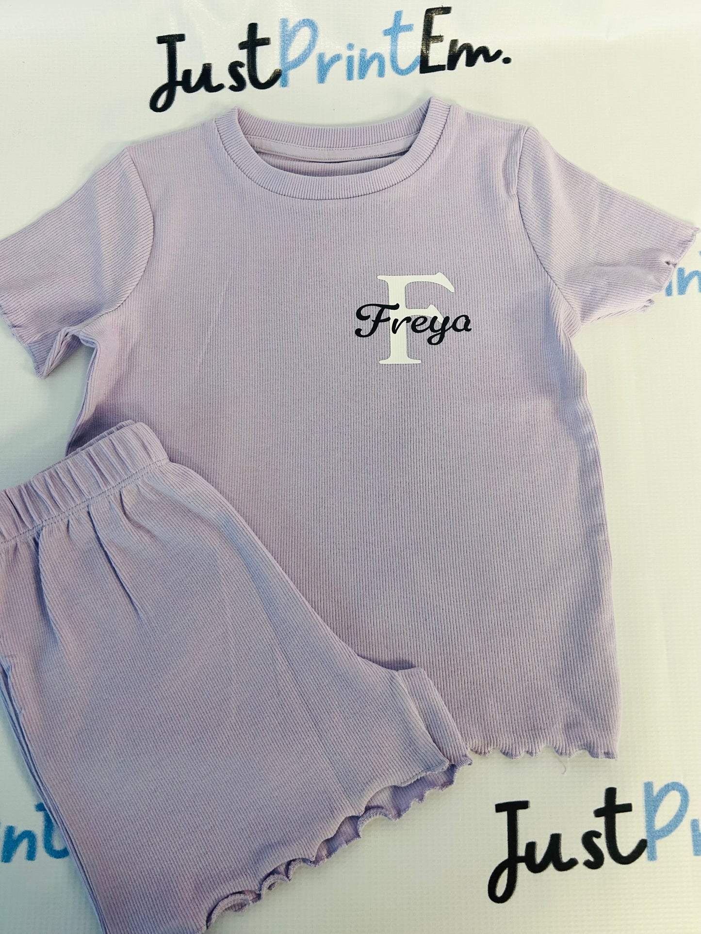 Rib T-Shirt and Short Set