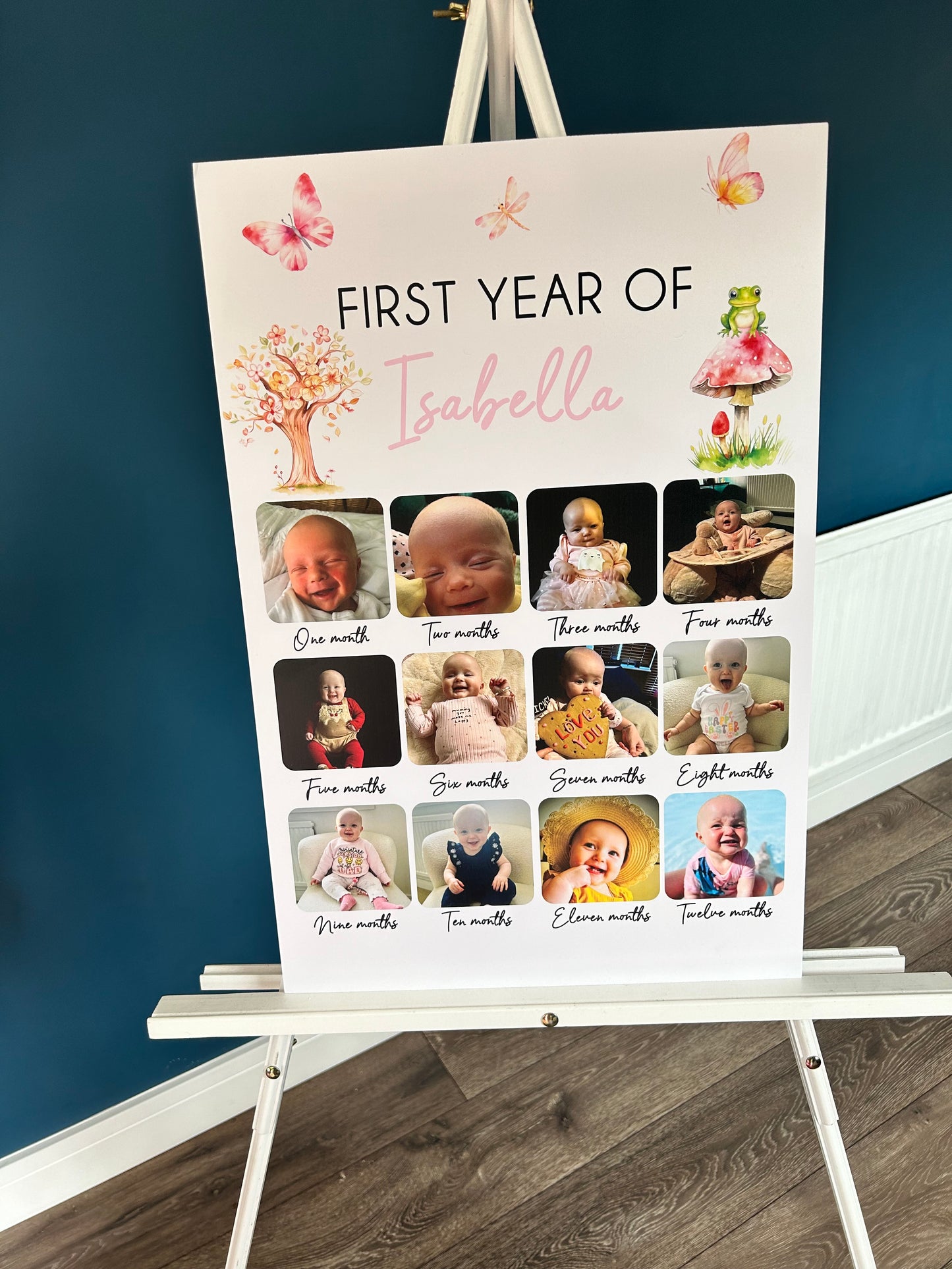First Year Photo Birthday Board - Fairy Theme