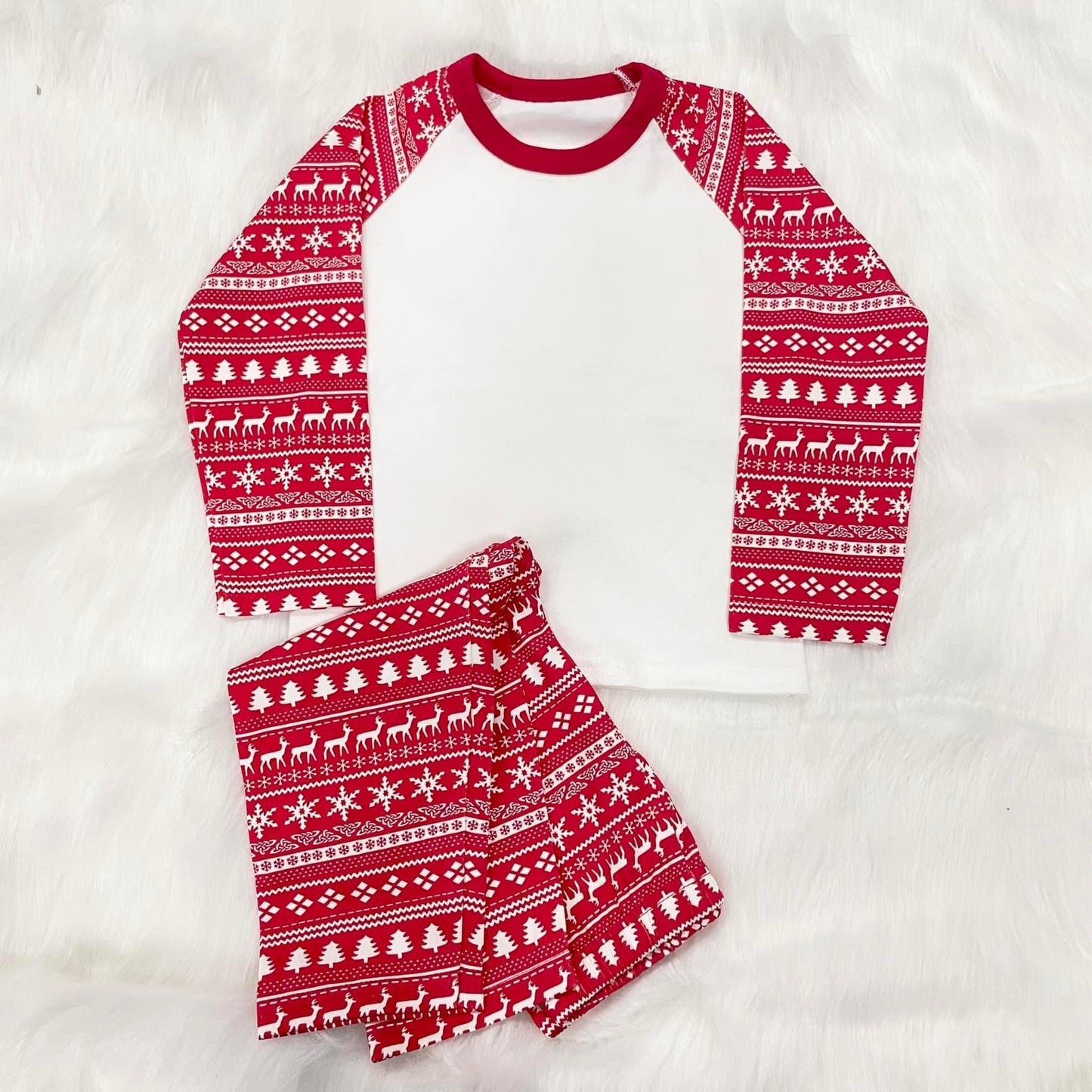Family Christmas Pjs - Red Reindeer- Believes