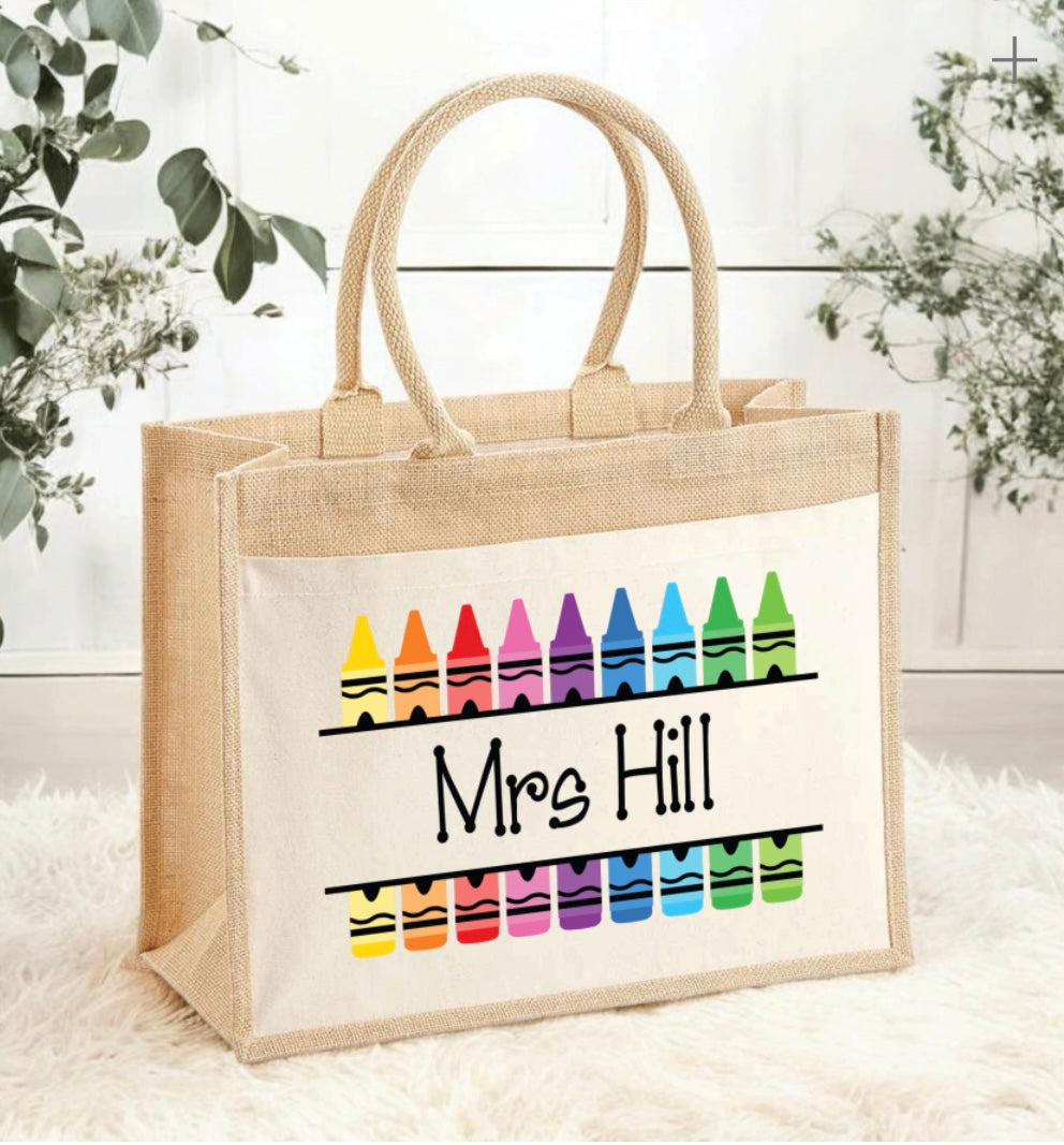 Teacher Mini Jute Bag