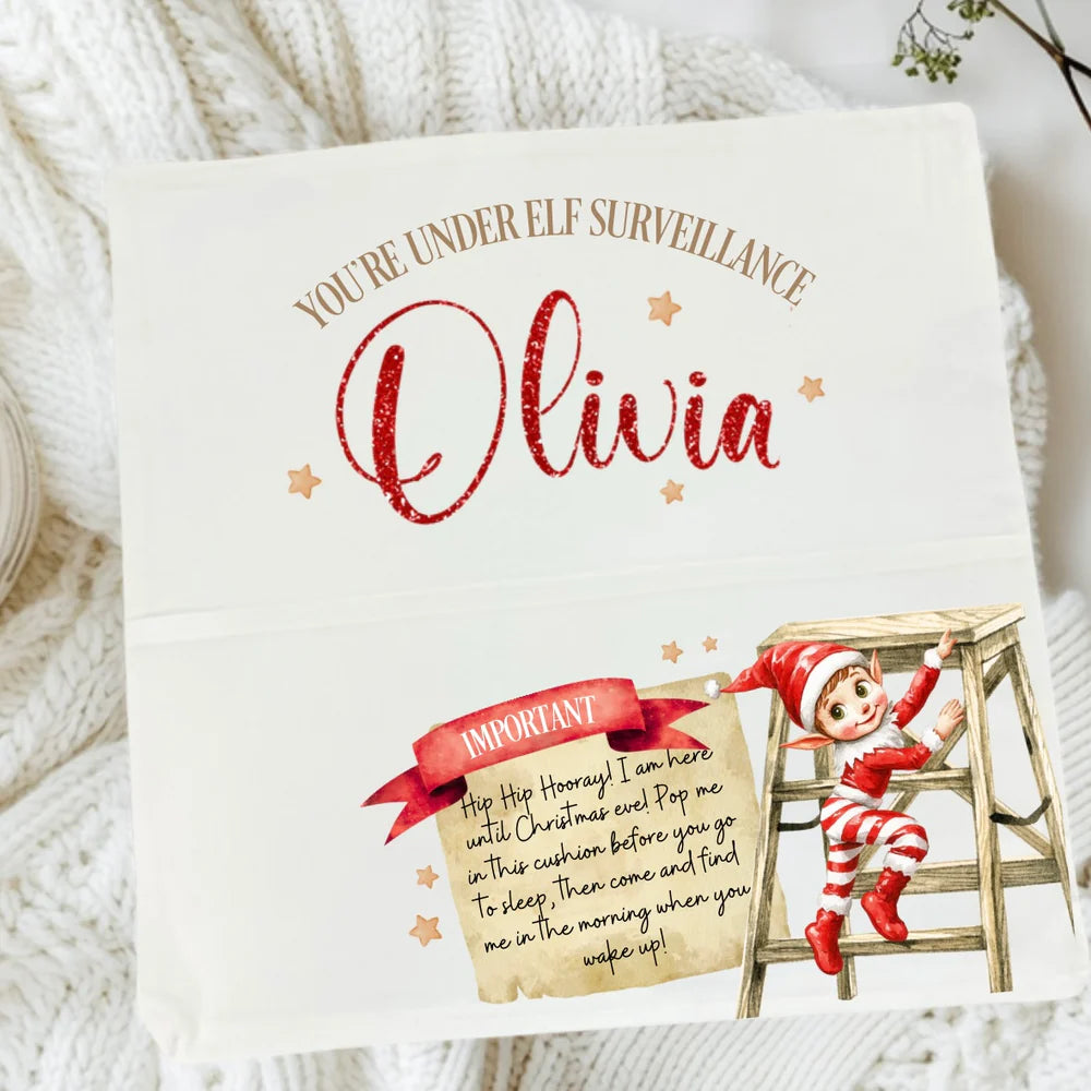 Christmas Elf Book Cushion Cover