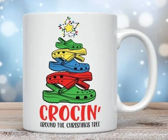 Christmas "Crocin Around The Christmas Tree" Mug