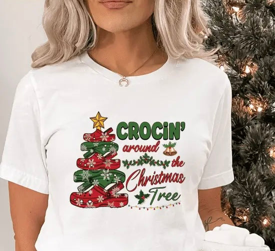 Christmas "Crocin Around The Christmas Tree" T/Shirt