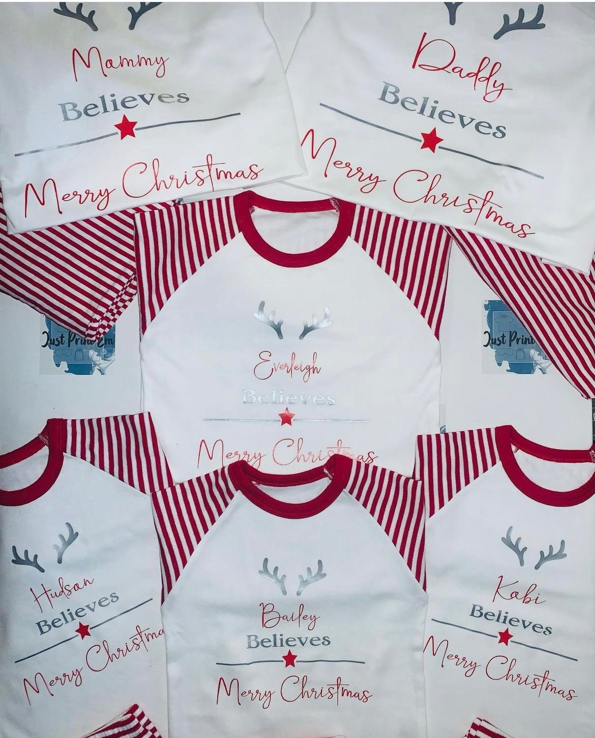 Family Christmas Pjs - Stripped - Believes