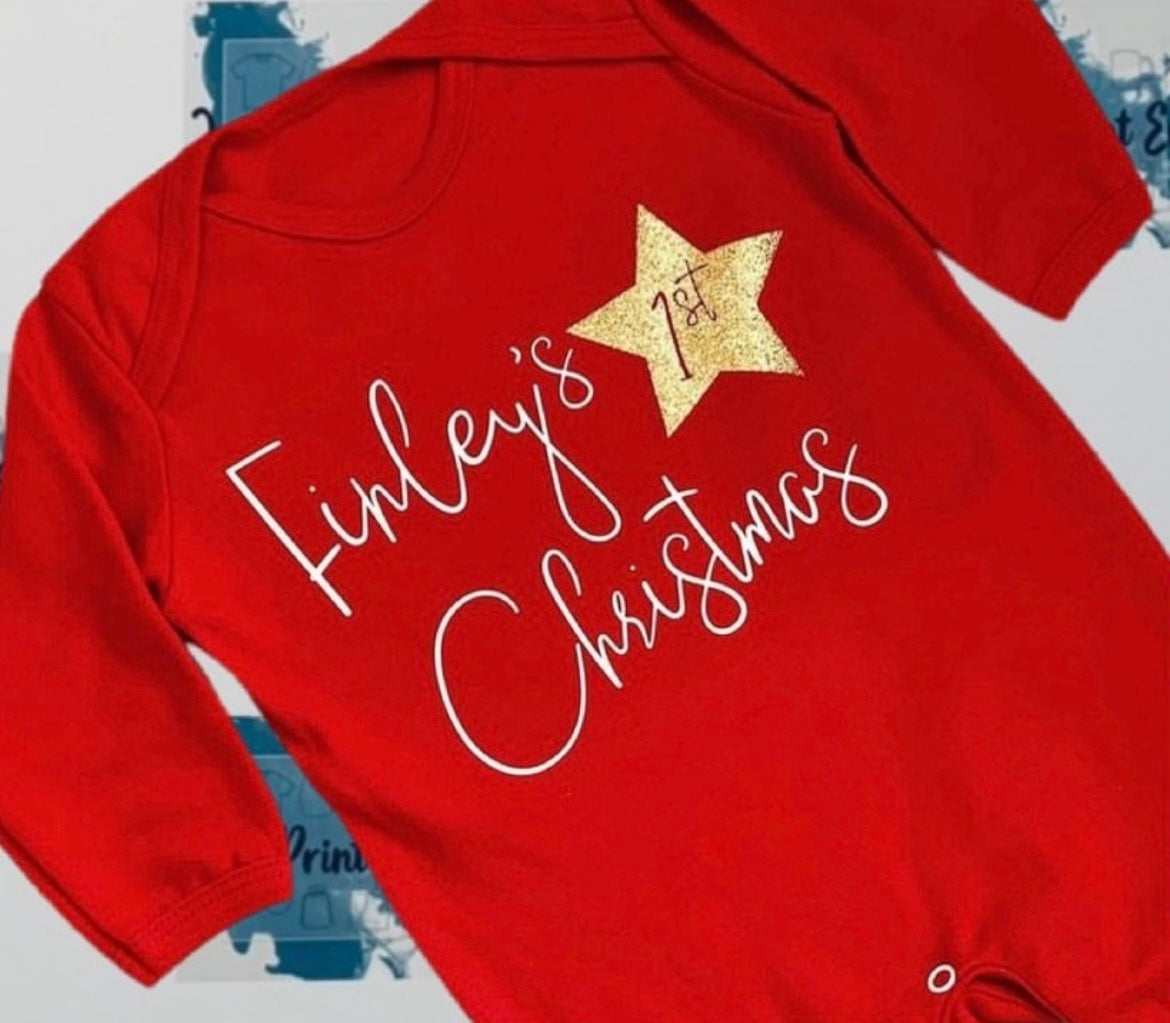 1st Christmas Red Baby Grower