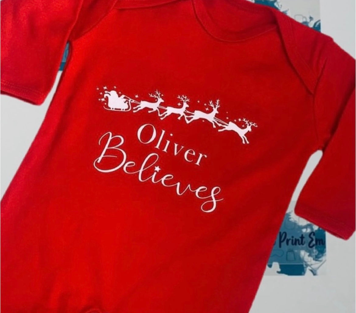 Christmas "Believes" Red Baby Grower
