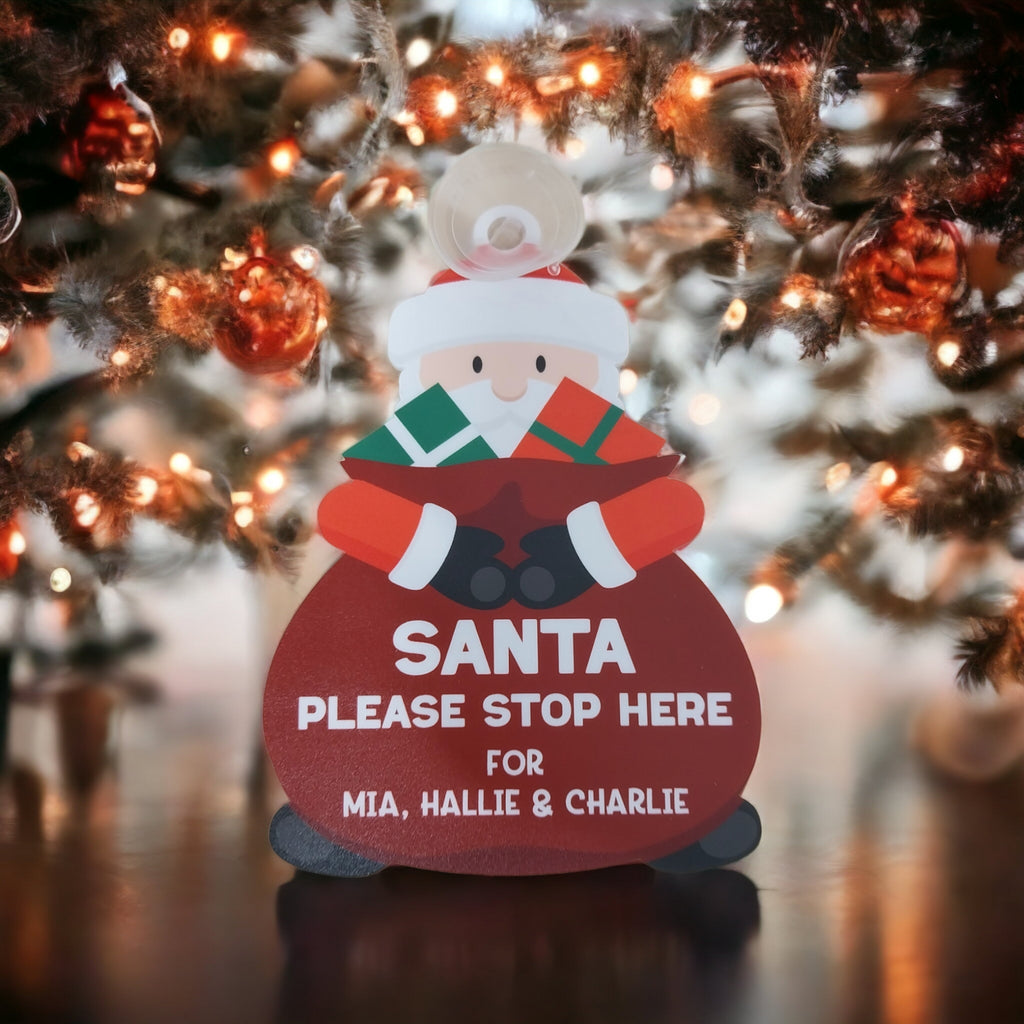 Christmas - Santa Please Stop Here Sign
