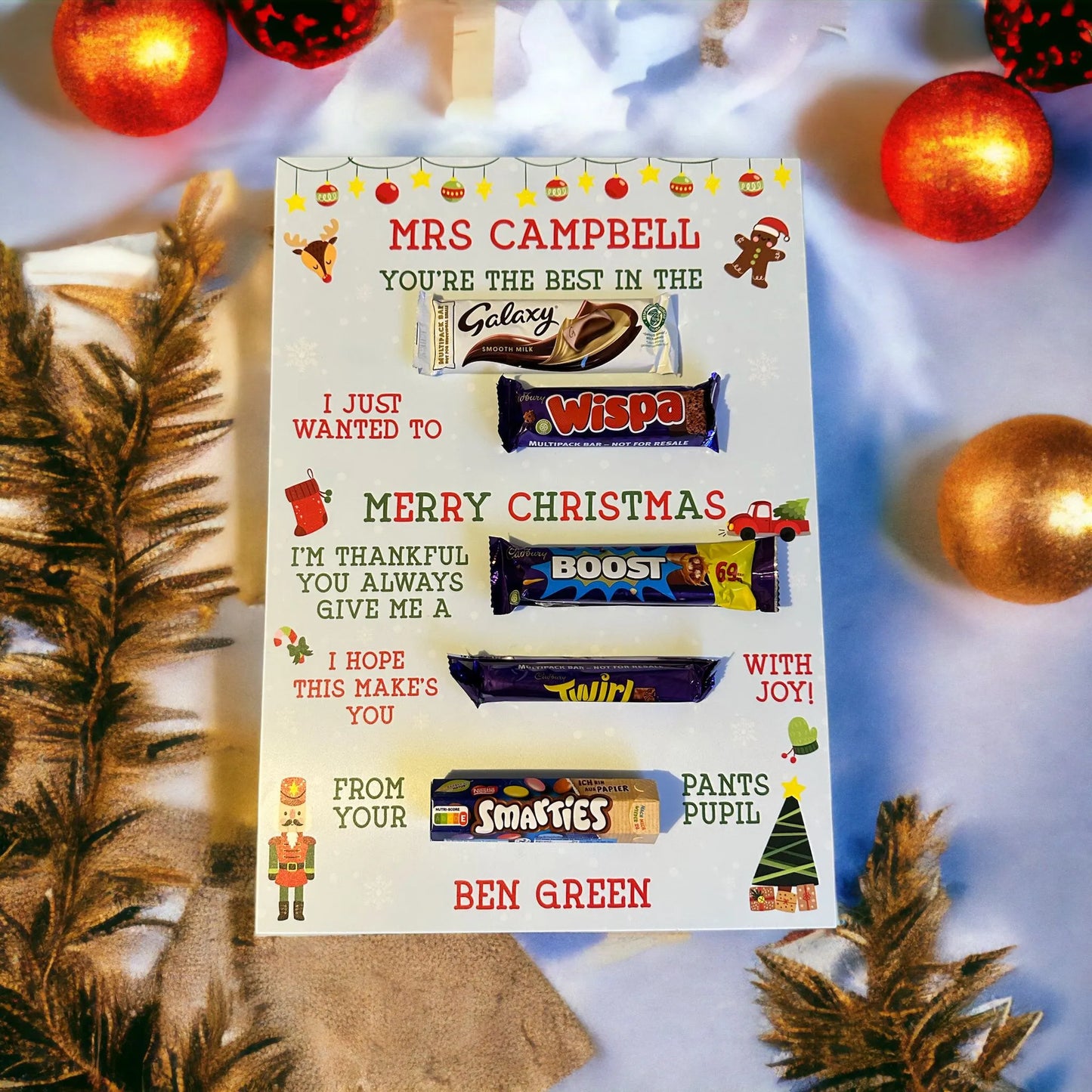 Christmas - Lights Chocolate Message Board