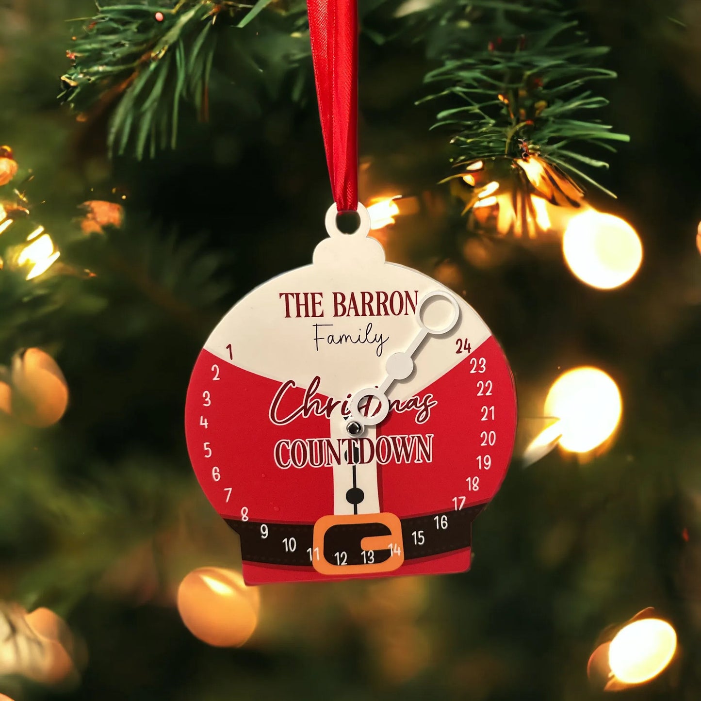 Christmas - Santa Countdown Bauble (large)