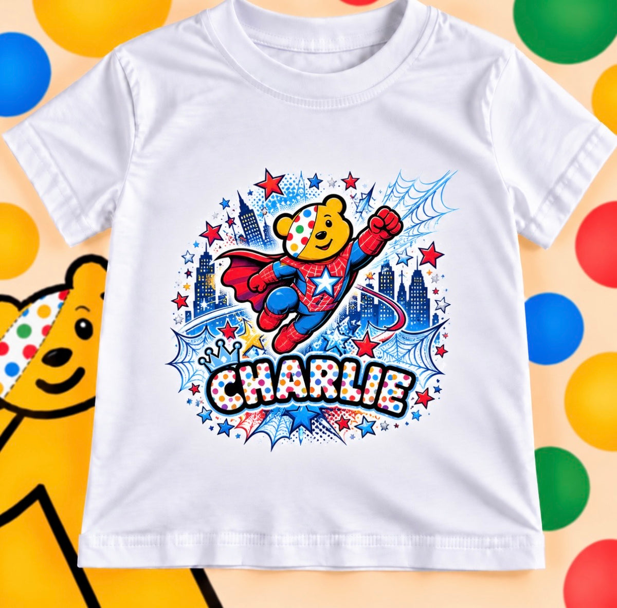 Children in Need Tops -Spiderman