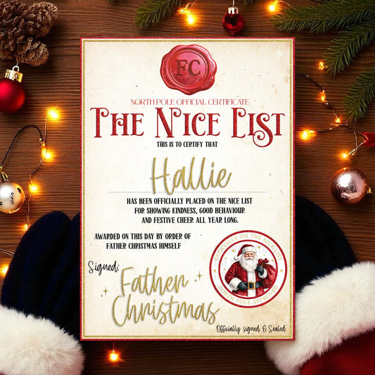 The Nice List Certificate