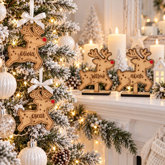 Reindeer Wooden Ornaments