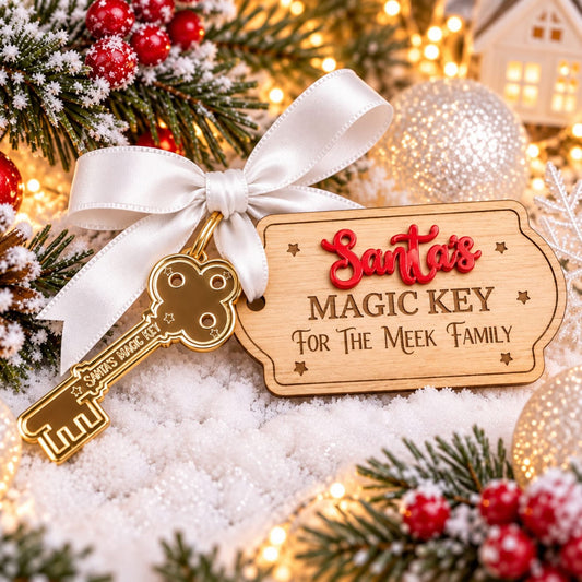 Santa's Magic Key Plaque Personalised