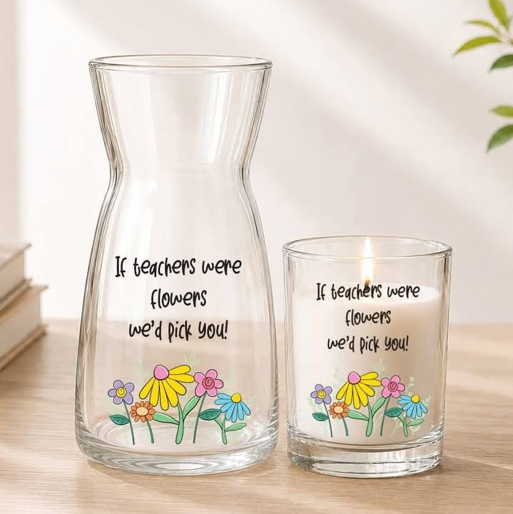 Teacher Vase & Candle Duo