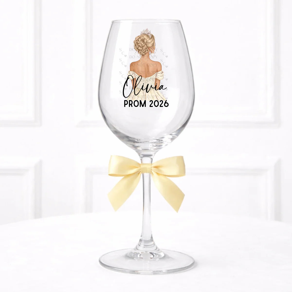 Prom Wine Glass