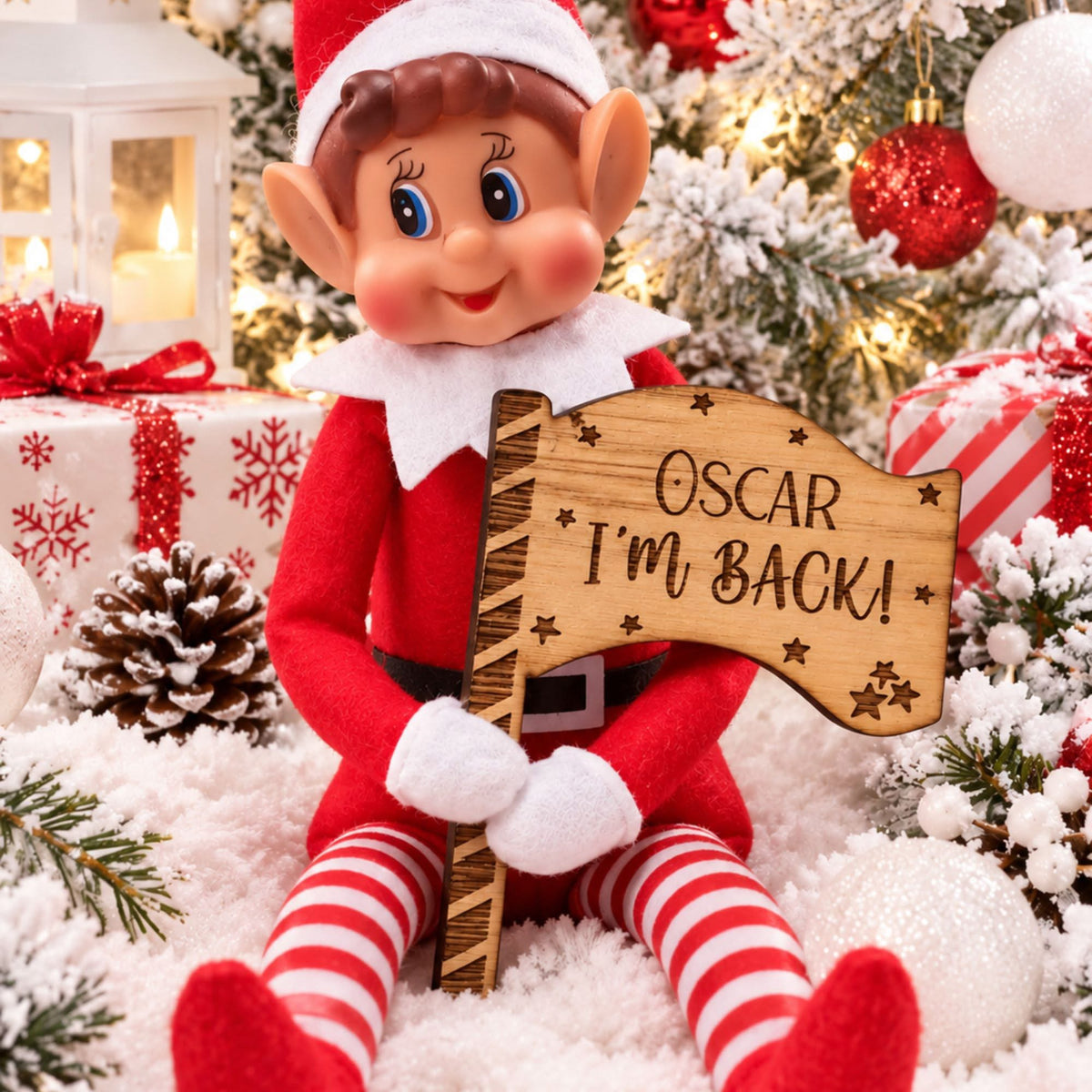 Mini Elf “I’m Back Flag”
