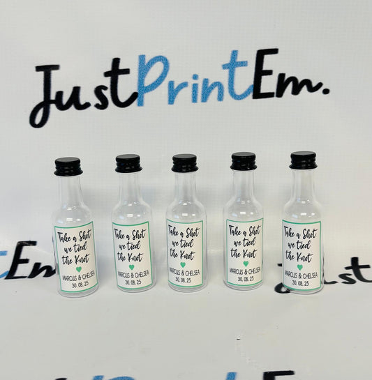 Mini Personalised Shot Bottles