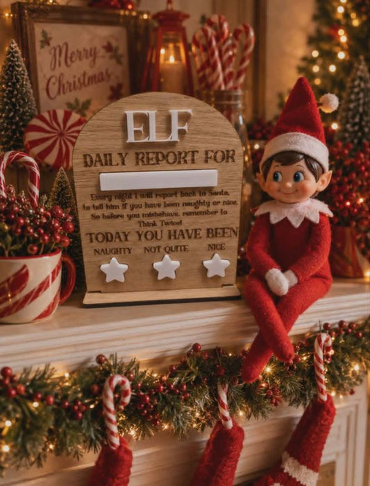 Elf Report... 4mm Oak Veneered & White Acrylic with stand