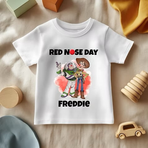 Toy Story Red Nose Day - White T/Shirt - Long Sleeve Top - Jumper - Hoody