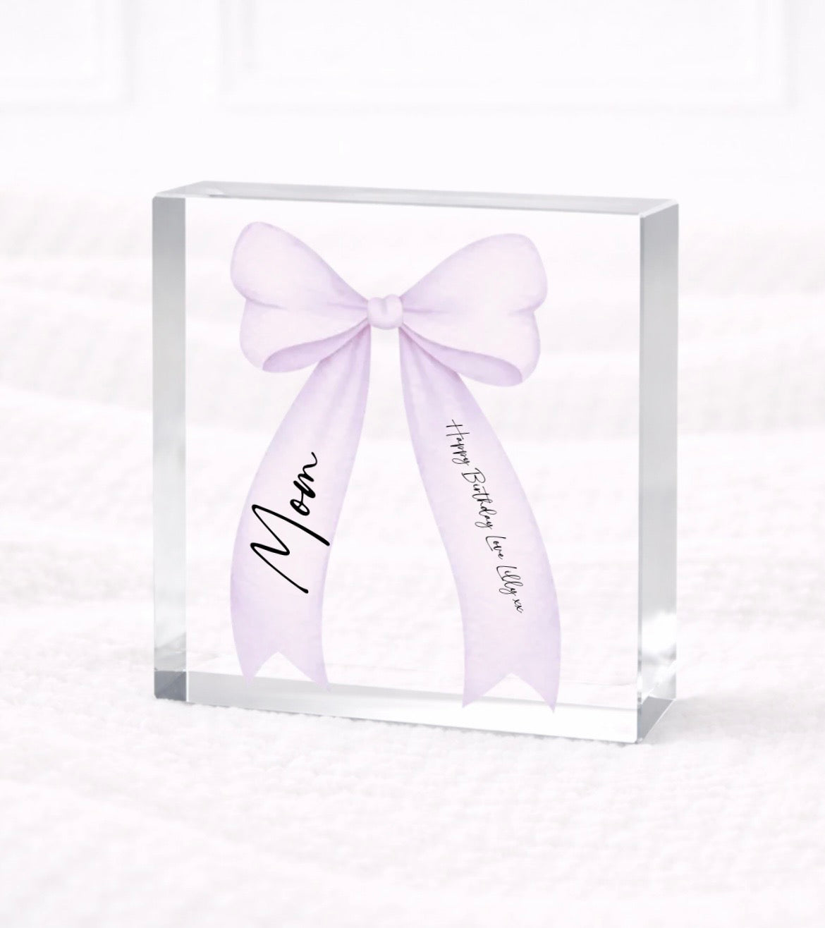 Bow Acrylic Block