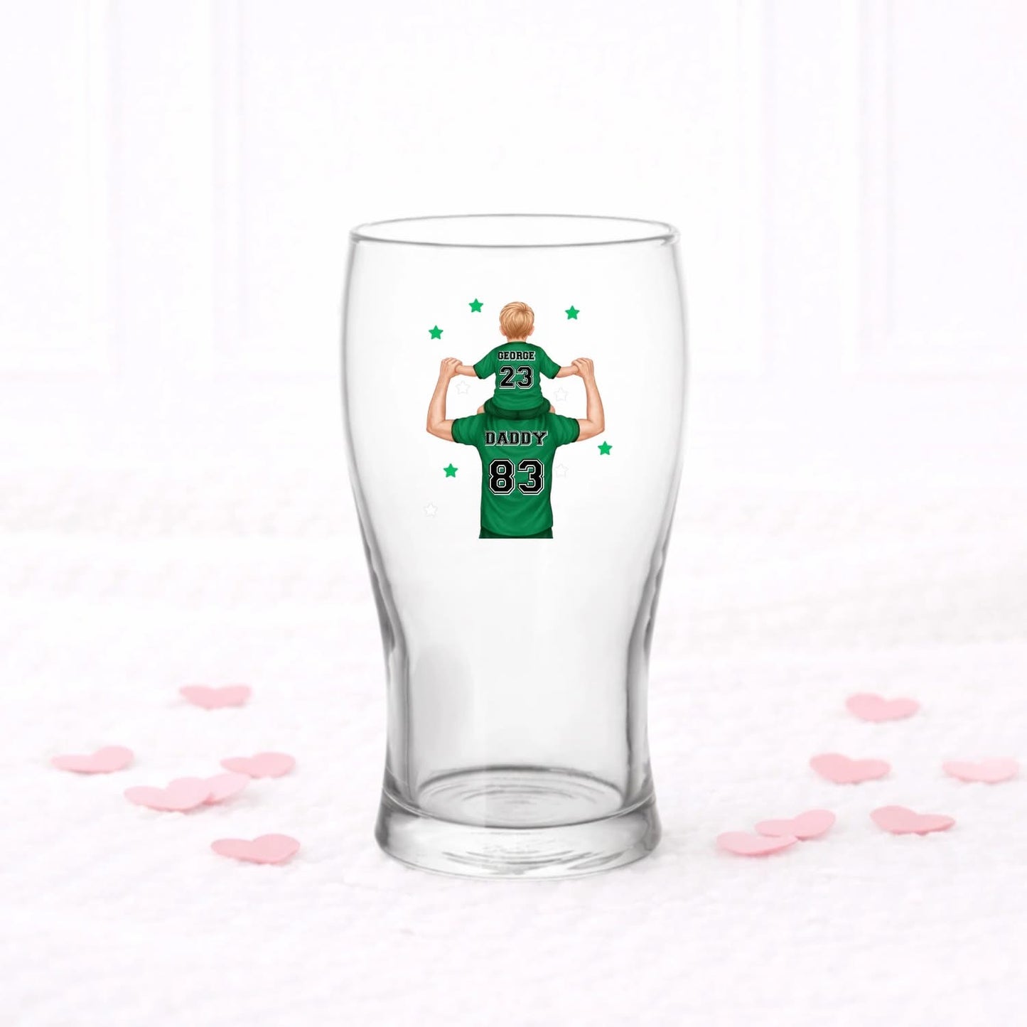 Father’s Day Football Pint Glass