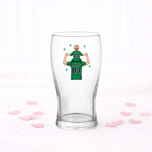 Father’s Day Football Pint Glass