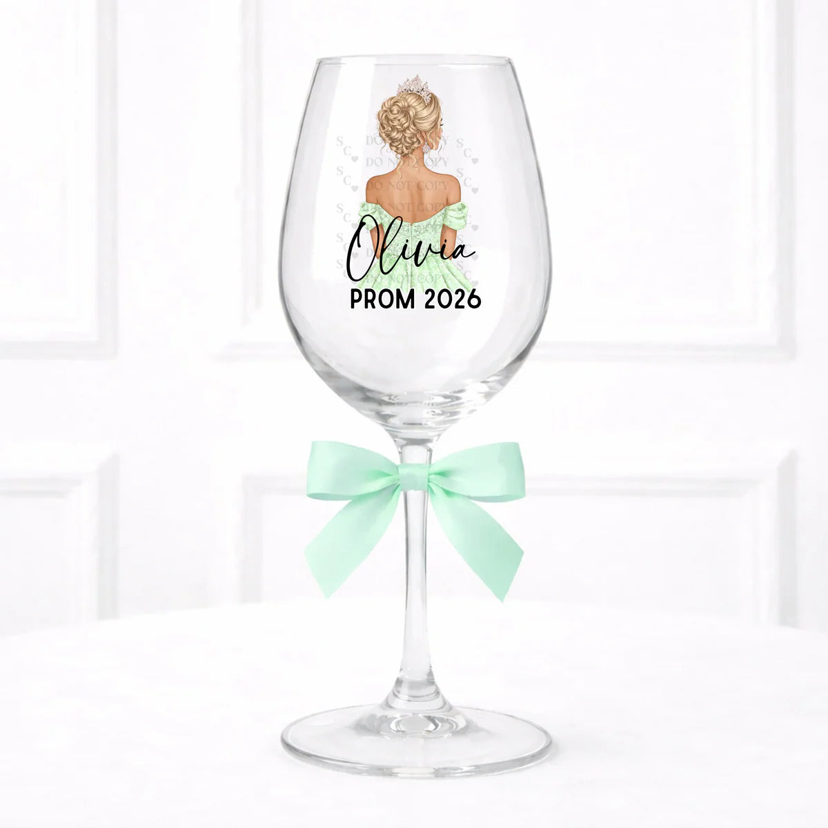 Prom Wine Glass