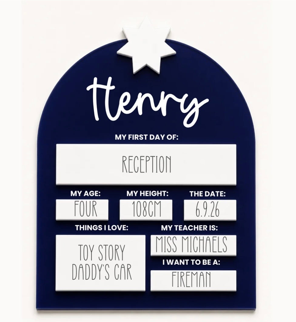 Acrylic Starting Nursery/Reception/School Board