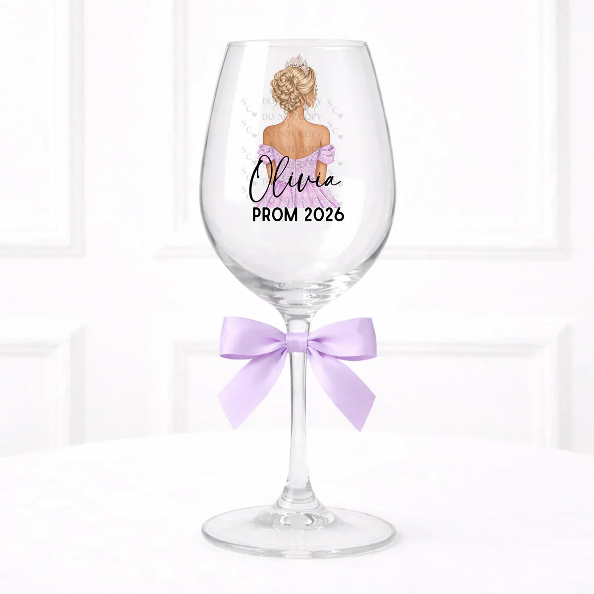 Prom Wine Glass