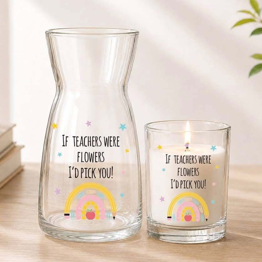 Teacher Vase & Candle Duo