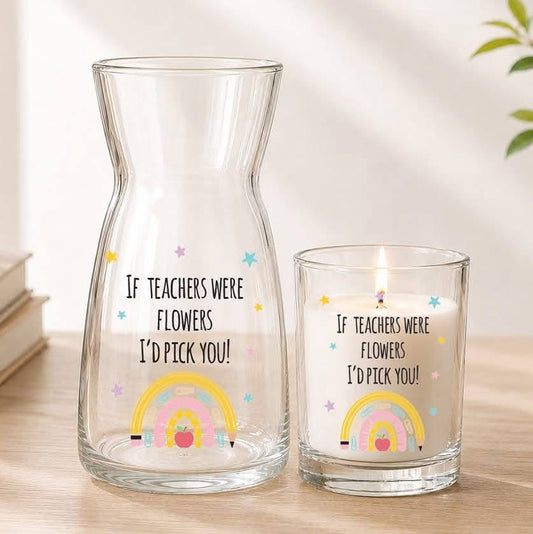 Teacher Vase & Candle Duo