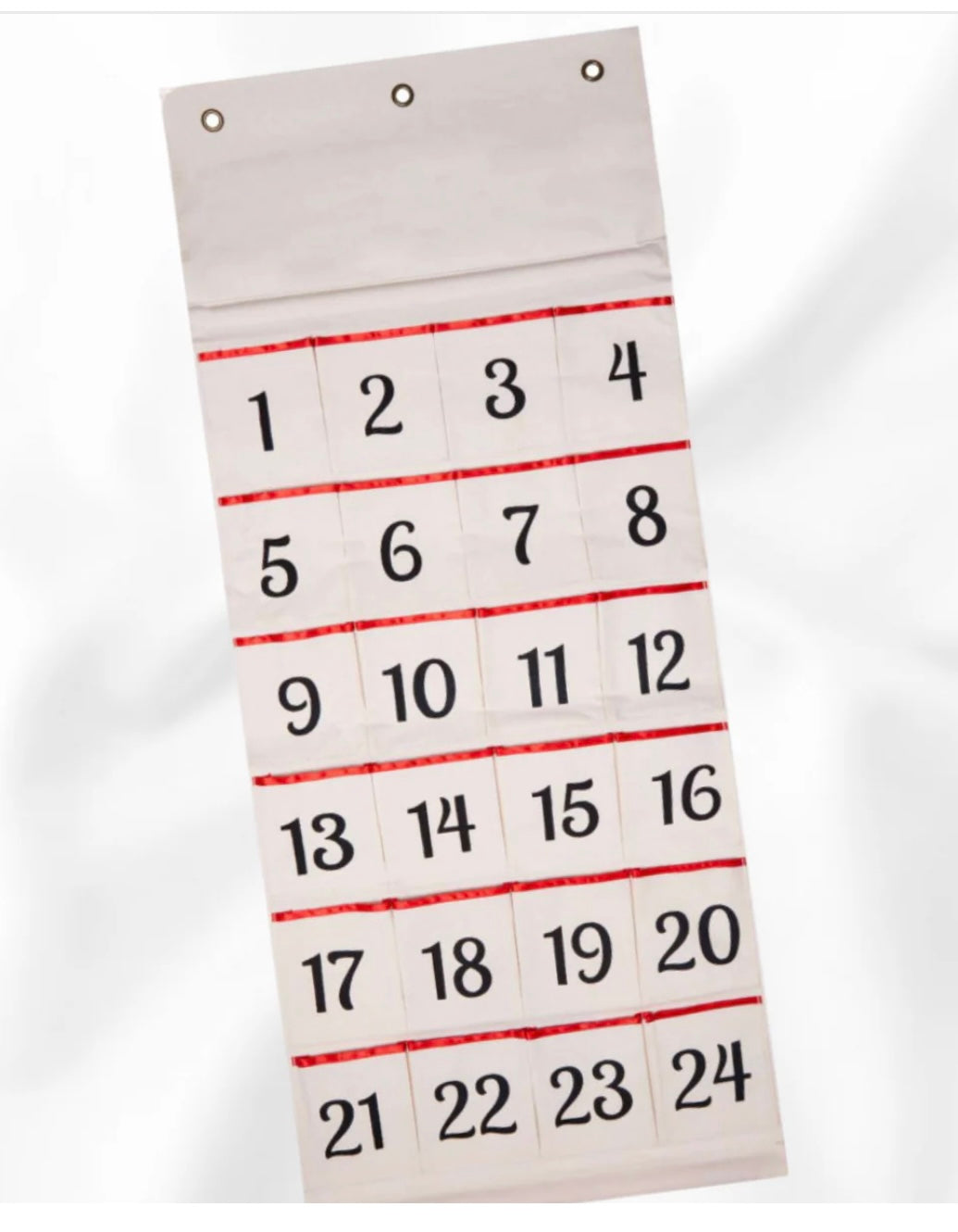 Hanging 24 Day Canvas Advent Calendar