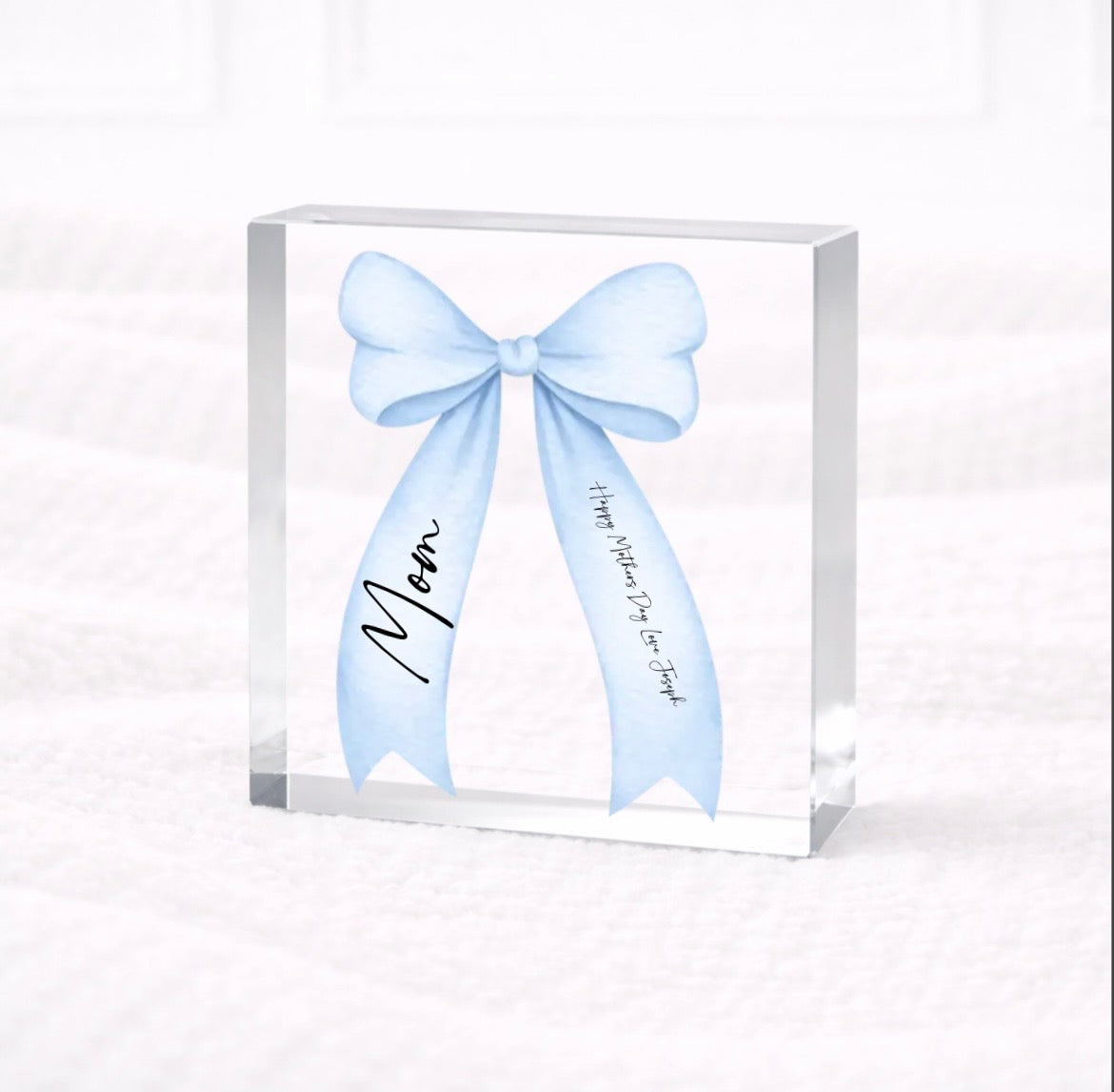 Bow Acrylic Block