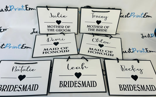Wedding Black and White Gift Bags