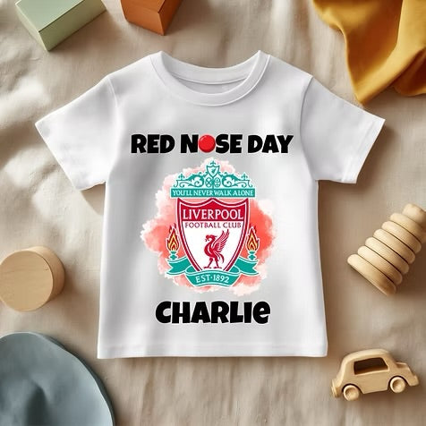 Football Red Nose Day - White T/Shirt - Long Sleeve Top - Jumper - Hoody