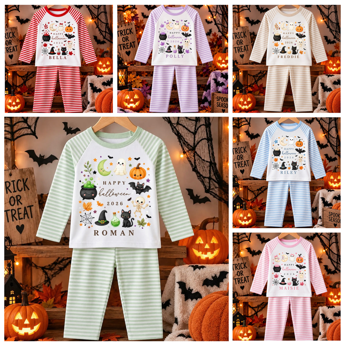 Halloween Stripped Pjs