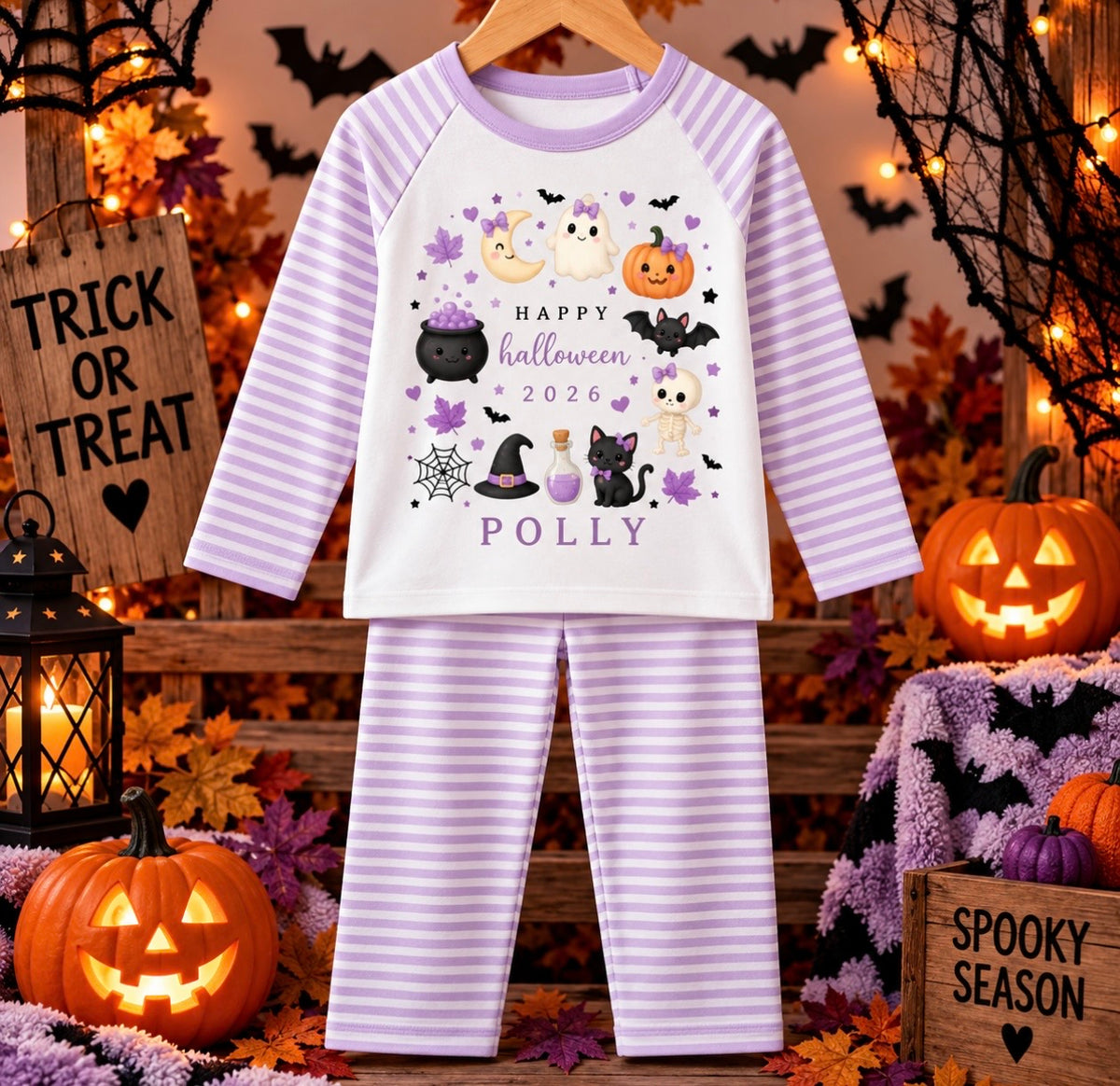 Halloween Stripped Pjs