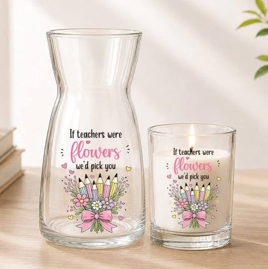 Teacher Vase & Candle Duo