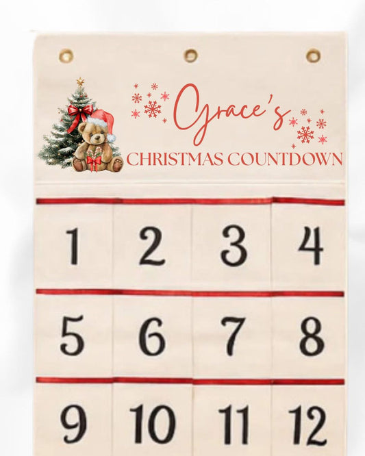 Hanging 24 Day Canvas Advent Calendar