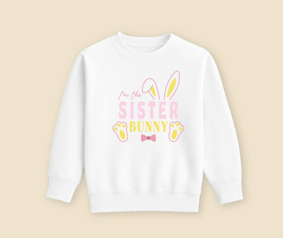 Bunny  - White T/Shirt - Long Sleeve Top - Jumper - Hoody