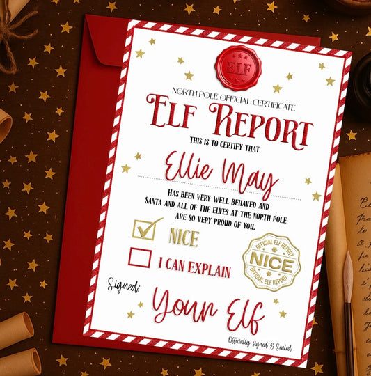 Elf Report Certificate