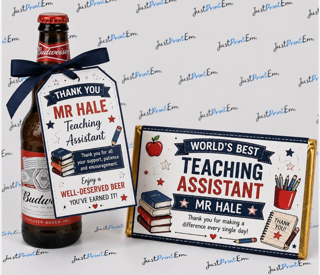 Teacher Gifts- Bottle & Chocolate