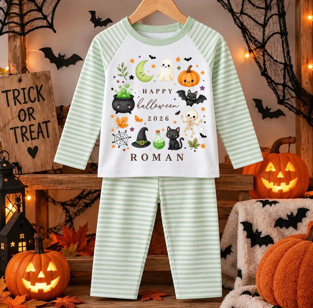 Halloween Stripped Pjs