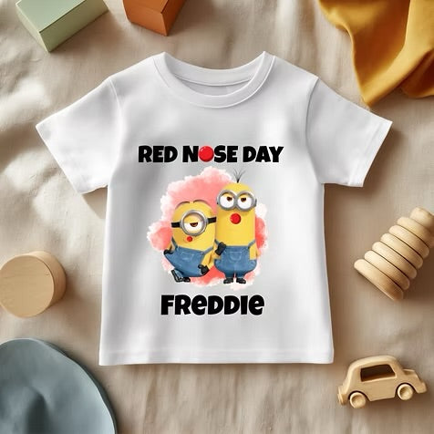 Minions Red Nose Day - White T/Shirt - Long Sleeve Top - Jumper - Hoody