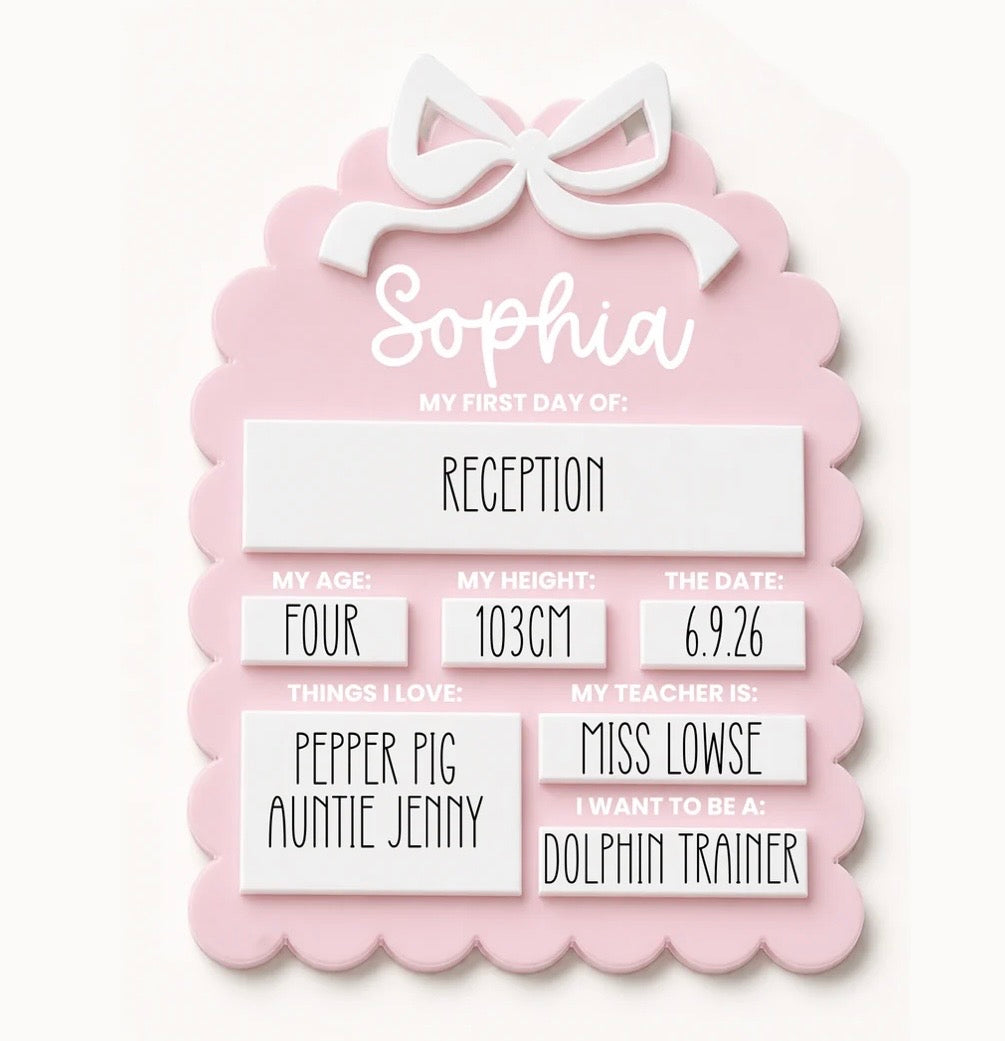 Acrylic Starting Nursery/Reception/School Board