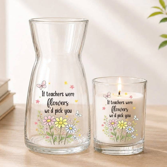 Teacher Vase & Candle Duo