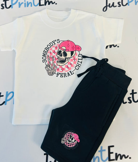 Somebody’s Feral Child T/Shirt & Short Set