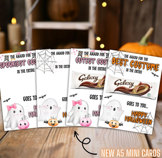Mini Halloween Galaxy Award Cards